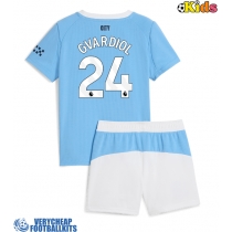 Manchester City Josko Gvardiol #24 Replica Home Minikit 2025-26 Short Sleeve (+ pants)